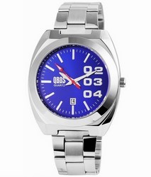 Pánske kovové hodinky QBOS strieborné Blue
