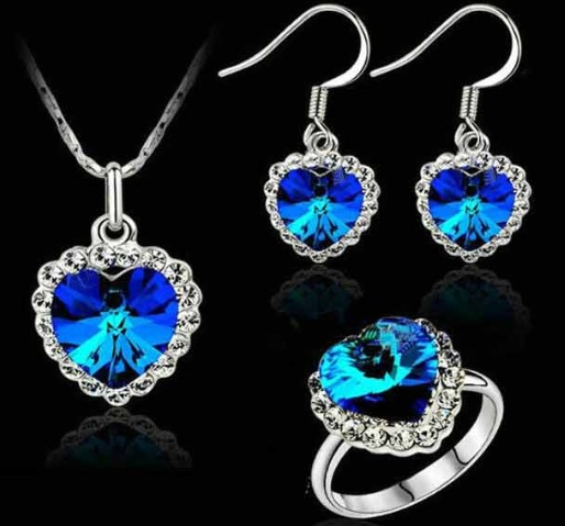 Austrian Crystal SW set Srdce Oceánu