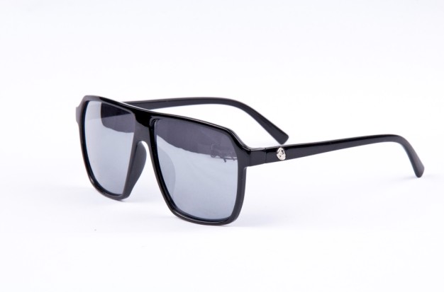 Slnečné okuliare URBAN - čierne Dot zrkadlové sklá