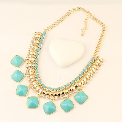 Glamour náhrdelník - modrý