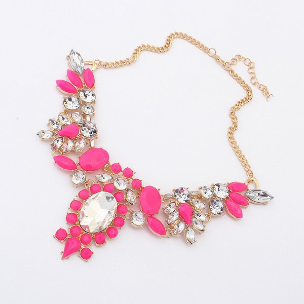 Glamour náhrdelník - ružový