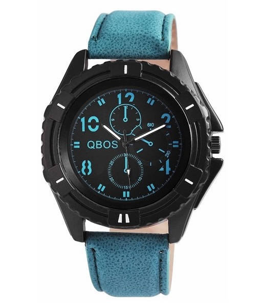 Pánske hodinky QBOS modré Big