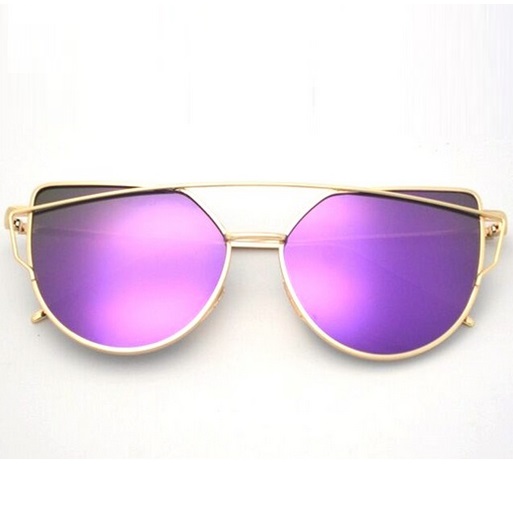 Dámske slnečné okuliare Glam zlatý rám fialové sklá
