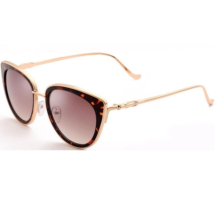 Dámske slnečné okuliare Elia Leo zlatý rám hnedé sklá