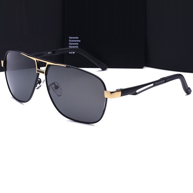 Polarizačné slnečné okuliare pilotky Luxury - zlaté čierne