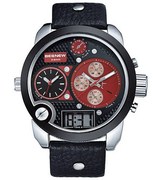 Pánske hodinky TripleZone Digital - červené
