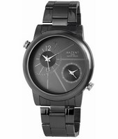 Pánske kovové hodinky Akzent Dual - čierne
