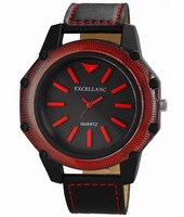 Pánske hodinky Excellanc - čierne červené
