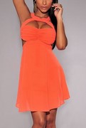 Dámske šaty - oranžové D