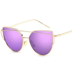 Dámske slnečné okuliare Glam zlatý rám fialové sklá